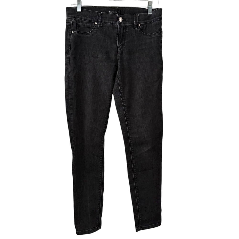 White House Black Market Small Black Skinny Jeans Mid Rise Stretch Denim Pants